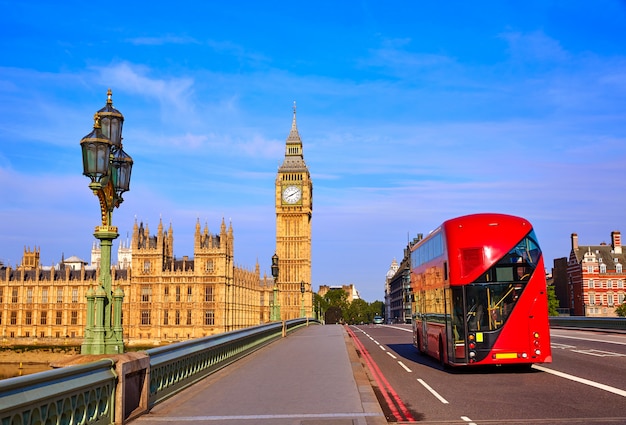 Big Ben Clock Tower and London Bus