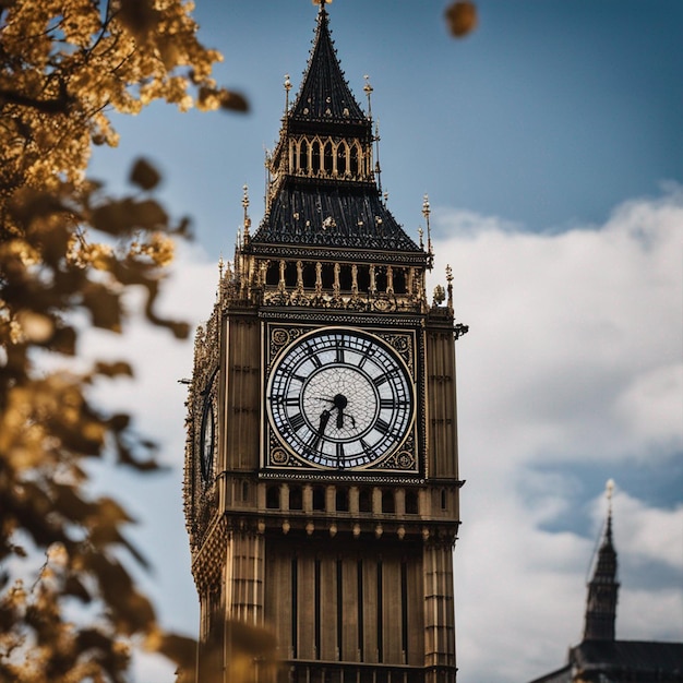 Big ben clock tower london at thames river wallpaper