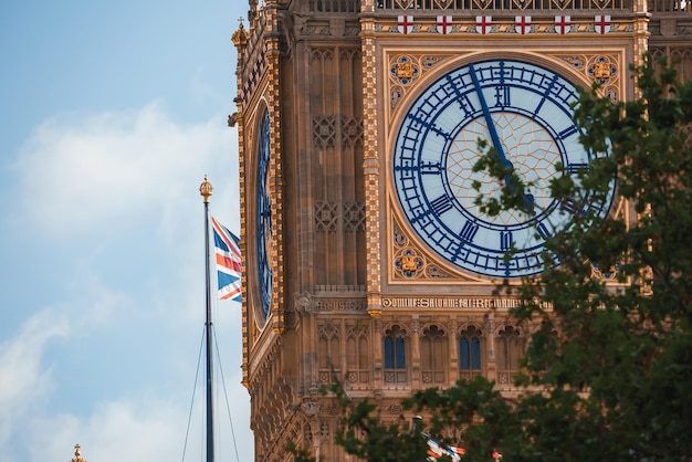 Foto big ben en westminster bridge in londen