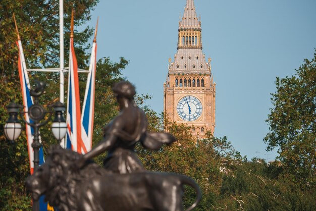 Foto big ben e westminster bridge a londra