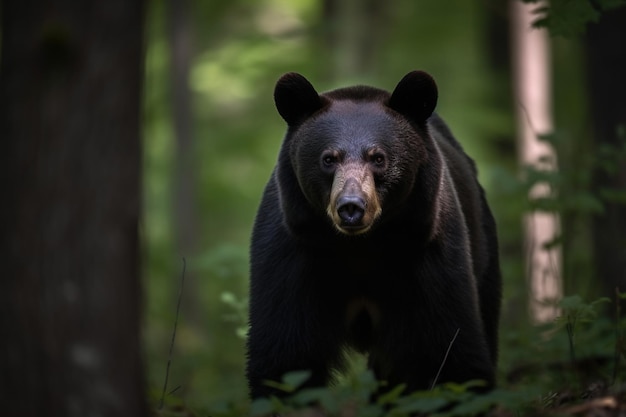 Фотоиллюстрация большого черного медведя