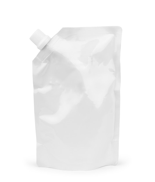 Big blank plastic spouted pouch for sauce, mayonnaise, ketchup, beverage, baby food or cosmetic