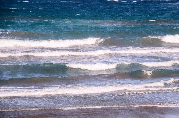 Big Blue Wave Breaks in the Atlantic Ocean