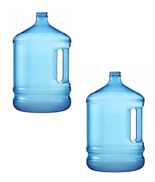 big bottles of water isolated