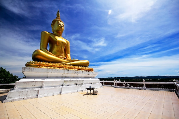 Big Buddha statue in gold color