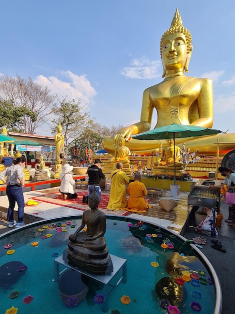 big buddha statue in thai temple