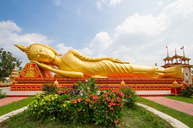 Big Buddha statue at Wat Pha That Luang in Vientiane