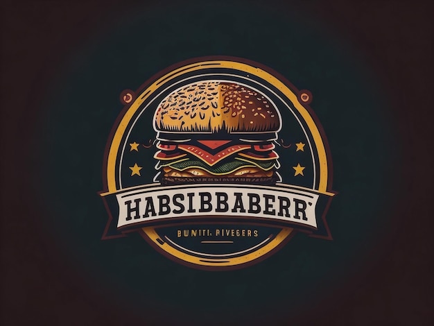 Foto big burger icon design vector template big burger logo voor uw café of restaurant fast food logo c