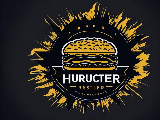 Big burger icon design vector template Big burger logo voor uw café of restaurant Fast food logo c