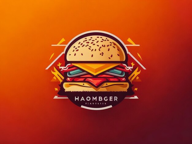 Big burger icon design vector template Big burger logo voor uw café of restaurant Fast food logo c