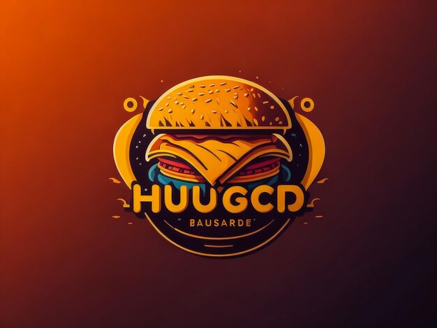 Photo big burger icon design vector template big burger logo for your cafe or resturant fast food logo c