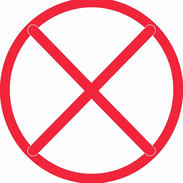 Photo a big cancel sign