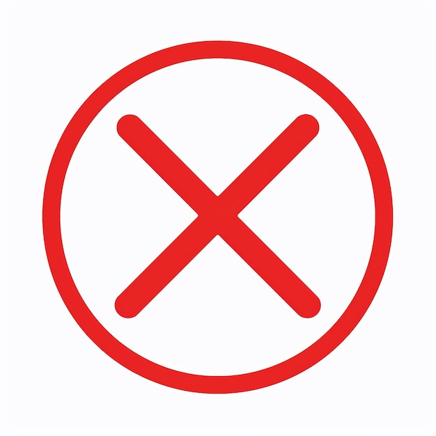 Photo a big cancel sign