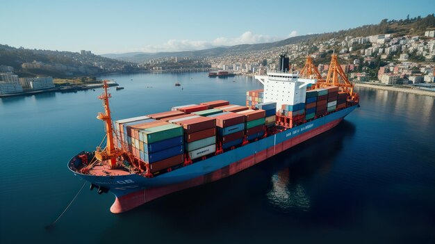 Big Cargo Ship in the Sea