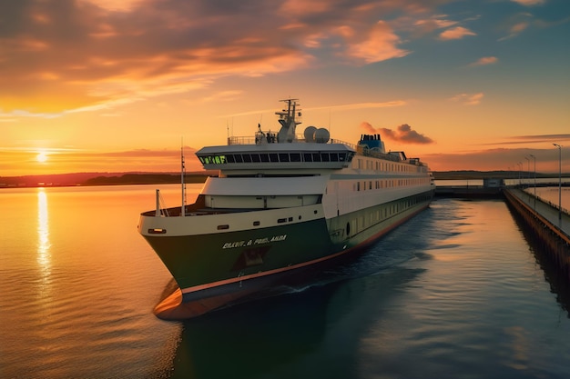 Premium Photo A Big Cruiser Ship premium-photo-a-big-cruiser-ship