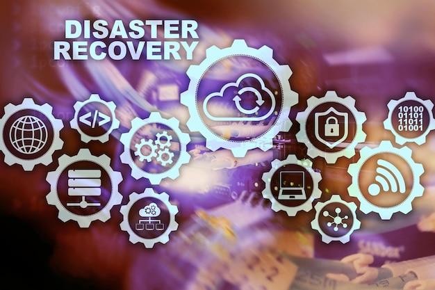 Photo big data disaster recovery concept backup plan data loss prevention on a virtual screen