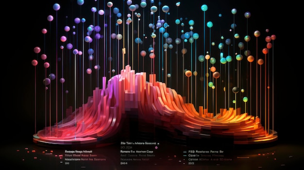 Big data-informatiestroom op donkere achtergrond