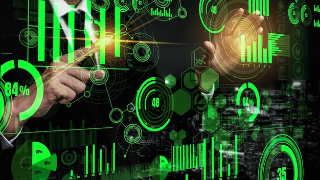 Big data technology per la finanza aziendale concettuale.