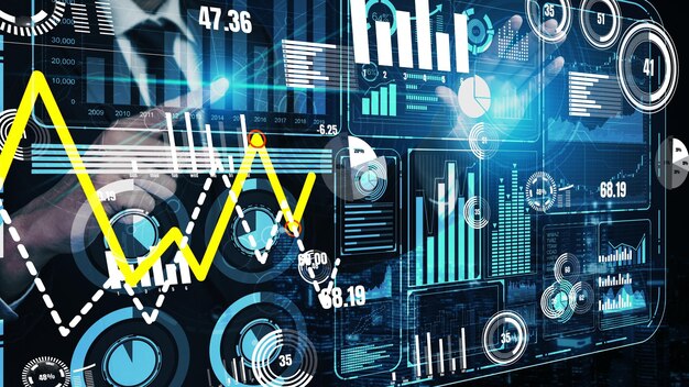 Big Data Technology for Business Finance conceptual.