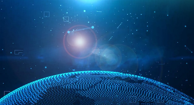 big data technology earth background