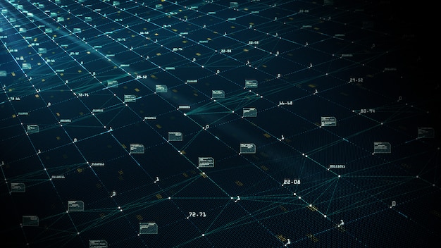 Big data visualisatie concept. Machine learning algoritmen.