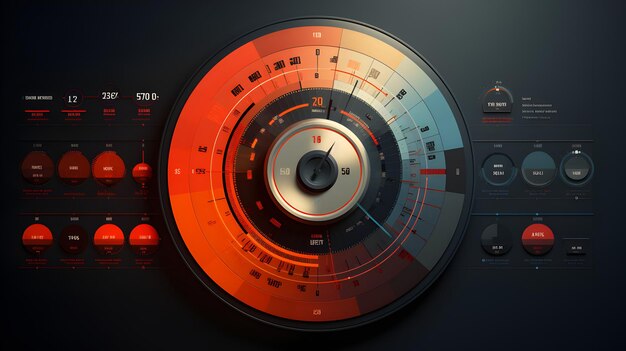 Foto visualizzazione di big data infografica futuristica progettazione estetica delle informazioni complicità dei dati visivi