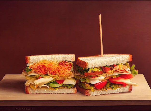 A big delicious sandwich illustration