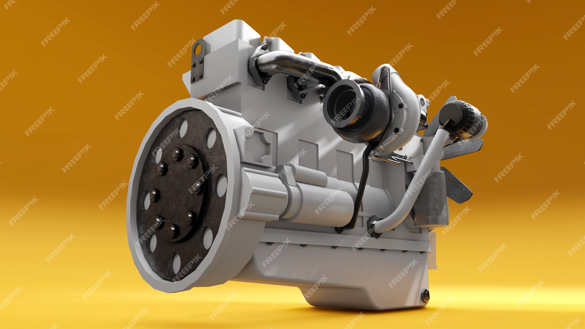 truck diesel engine 3D Model