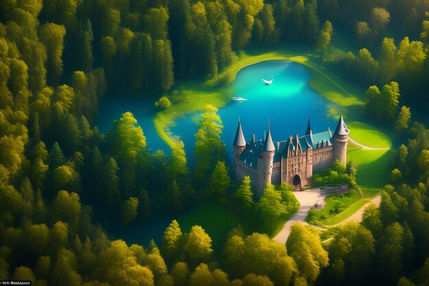 Big fairy tale castel