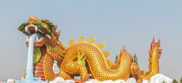 Big golden dragon.