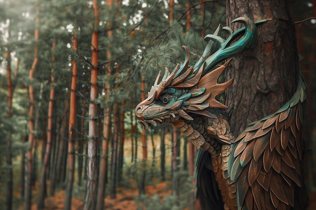 big green dragon in the forest symbol 2024