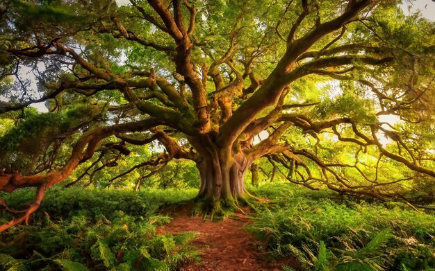 The big green tree in the wilderness