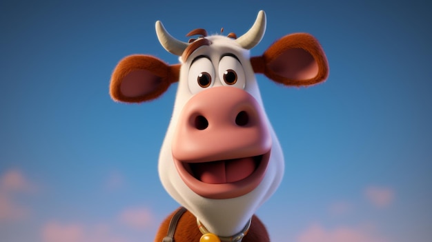 Big head cow charactersGenerative AI