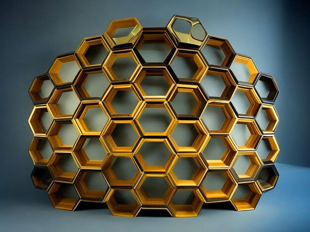 Photo big hexagon made of hexagons hd image downloaded