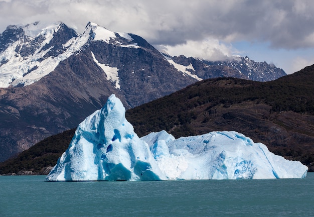 Big iceberg in glacier lagoon