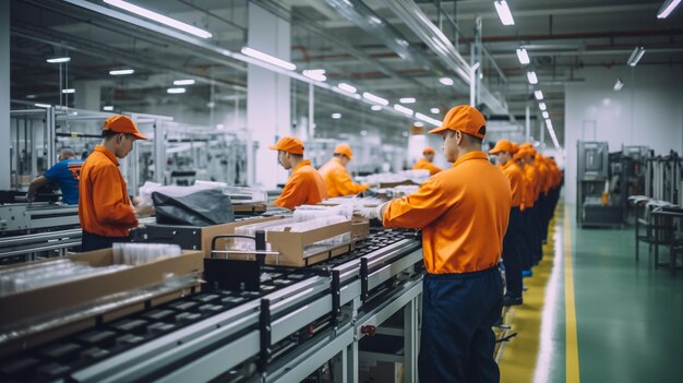 Big industrial factory Manufacturing of agriculture machines Workers and technique equipment in wo