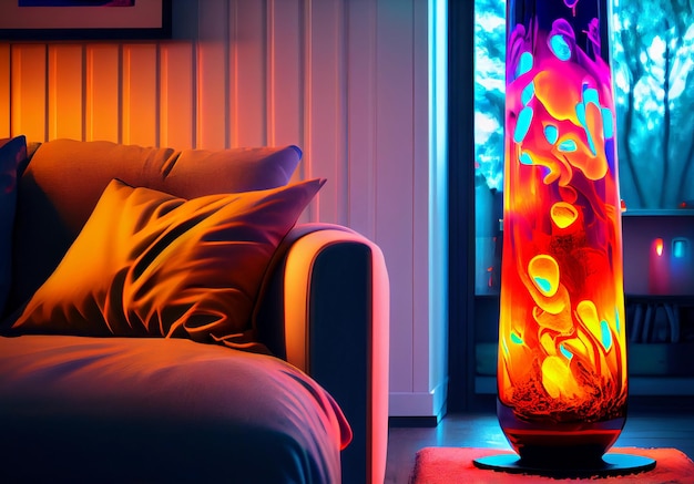 Big lava lamp in the apartment