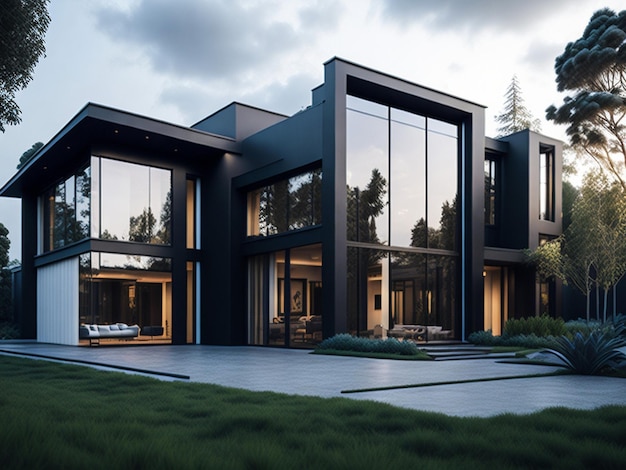 Big modern beautiful house