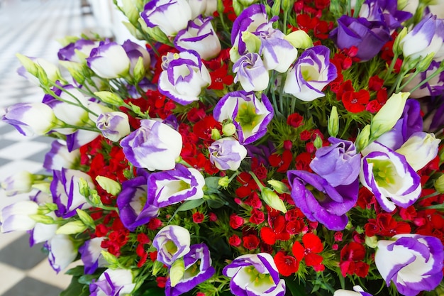 Big multicolor wonderful summer flowers bouquet