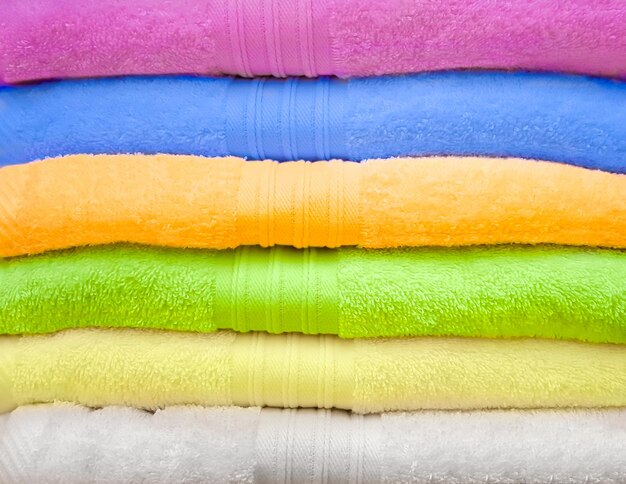 Photo big pile of colorful towels