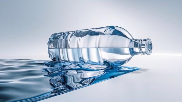 Big plastic bottle potable water isolated on a white background 3d rendering