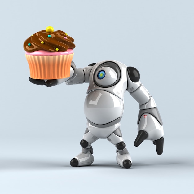 大きなロボット-3Dイラスト