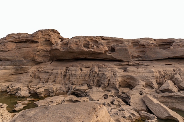 Big rock isolated on the white backgroundRock  Object Stone  Object Boulder  Rock