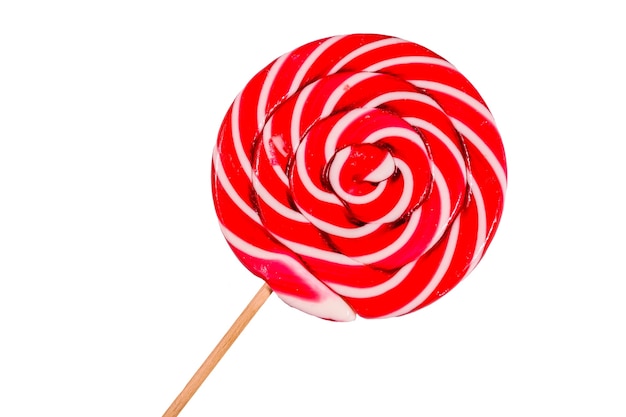 Big round lollipop isolated on a white background