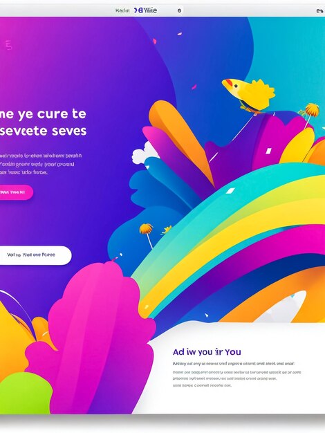 Big Sale Flash Sale Landing Page Template Abstract geometric fluid gradient background Vector ill