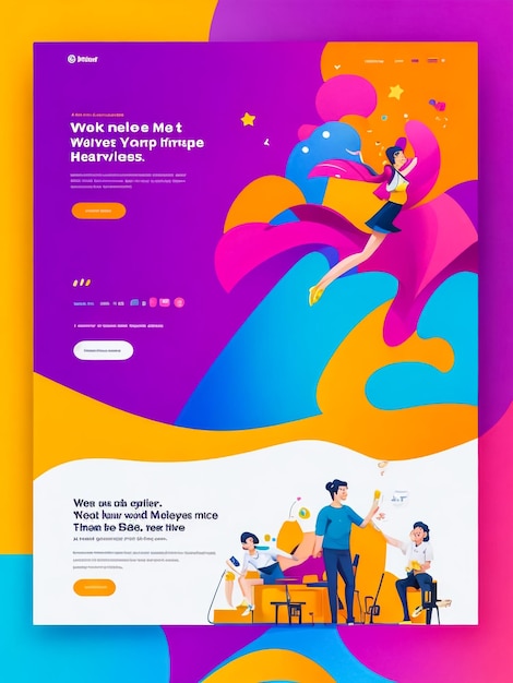 Big Sale Flash Sale Landing Page Template Abstract geometric fluid gradient background Vector ill