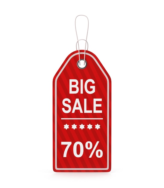 Big Sale Tag 70 Percent