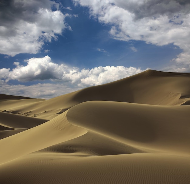 Big sand dune in Sahara desert