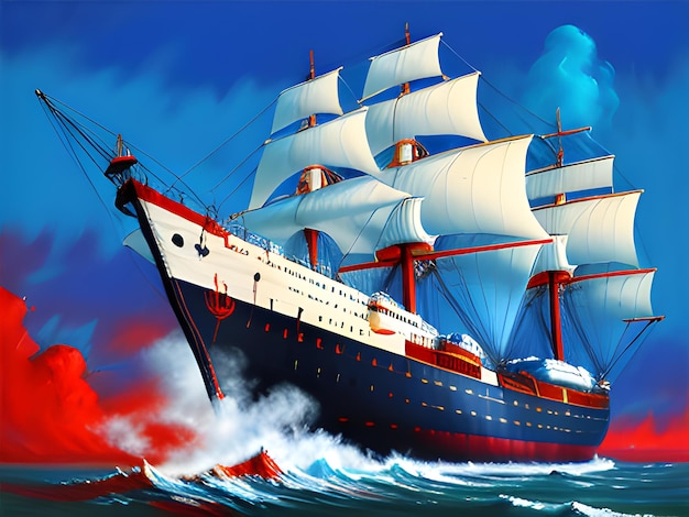 big_ship_oil_painting_style