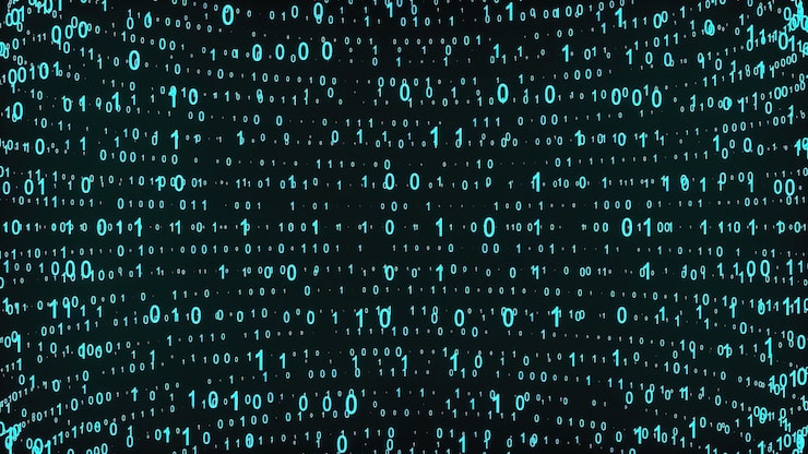 Photo big and small binary number spheres computer generated 3d rendering of binary code background with numbers abstract elements